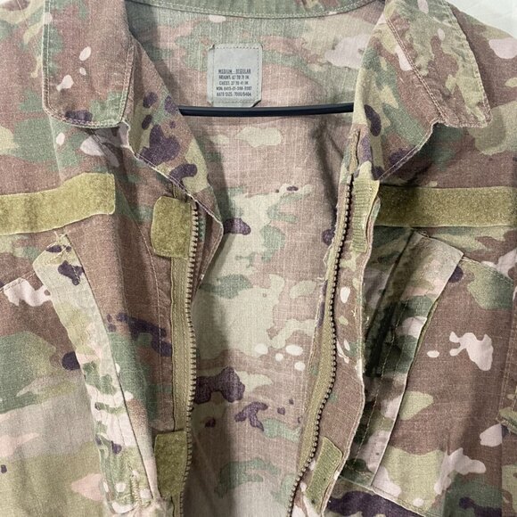 Vintage US Military Combat Uniform Coat Jacket Medium Brown Camouflage Full Zip - Picture 4 of 6